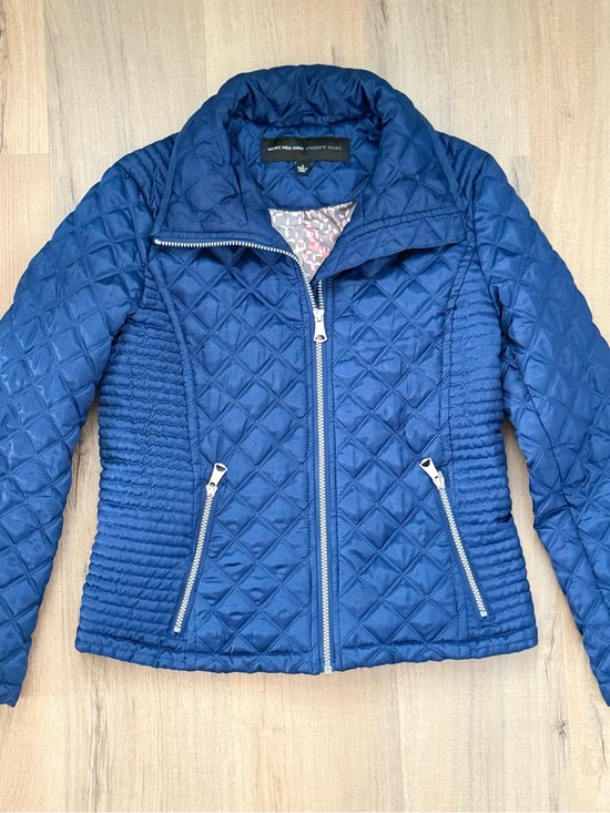 Marc Joseph New York Jackets & Blazers - Marc New York by Andrew Marc Quilted Navy Lightweight Puffer Full Zip Jacket
